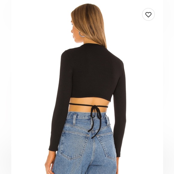 REVOLVE SUPERDOWN MIA CROPPED TEE LONGSLEEVE TOP - Picture 2 of 2